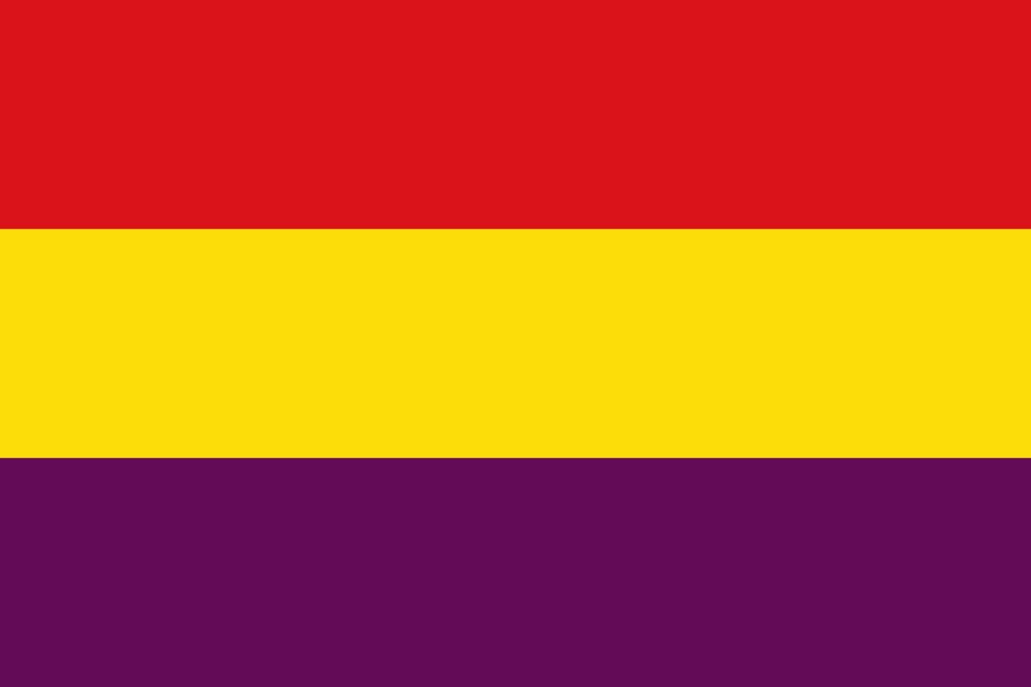Drapeau Second Spanish Republic military tricolore grand format 150x90cm