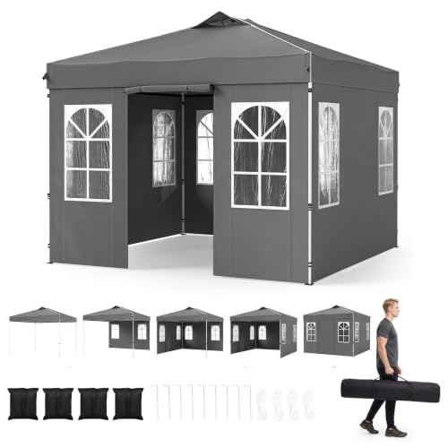 Image of Tangkula 10x10 FT Pop Up Canopy with Center Lock