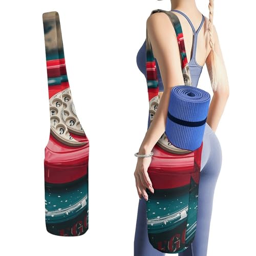 Sac pour tapis de yoga grande capacité à motif Londres rétro pour homme et femme