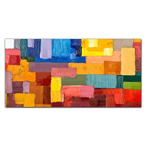 Tableau moderne en verre 100x50 cm pour dynamiser un salon aux murs vides