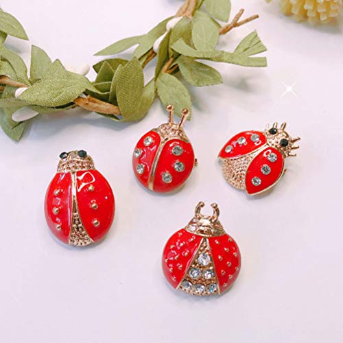 Abaodam 24Pcs Of One Set Cartoon Brooch Delicate Insect Brooch Ladybug Animal Corsage Cartoon Clothes Pin For Woman Girl Lady #TOP5