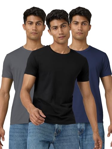 Image of XYXX Men's Pace Regular Fit Crew Neck 100% Combed Cotton Half Sleeve T-Shirt
