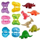 Yiklucg Unleash Creativity with 6 Unique Dino Molds Dough Toys Dough Accessories Set Whit 5 Bright Color Clays.Ideal as a Gift for Kids Aged 3-4-8 Years