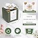 Affrolling 50 Pcs Wedding Favor Boxes with Thanks Card Square Flower Candy Boxes Paper Bridal Gift Box for Guests Wedding Bridal Shower Birthday Party Anniversary(Green)
