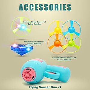   Cat-Fetch-Toy-Interactive-Cat-Flying-Disc-Toy-with-1-Light-Up-Spinning-Tops-1-LED-Flying-Propellers-and-4-Flying-Propellers-Cat-Track-Toy-for-Cat-Training-Hunting-Chasing-Blue