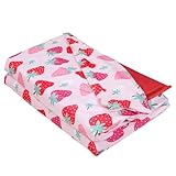 Wildkin Kids Microfiber Nap Mat Cover – Soft, Durable & Fits 1.5' Vinyl Sleep Mats (Strawberry Patch)