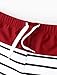 PATPAT Family Matching Swimsuits: Boys' Bathing Suit Quick-Dry Swim Trunks with Elastic Waistband - Daddy and Son Matching Beach Board Shorts for Summer Vacations, Burgundy, Boy, 3-4 Years