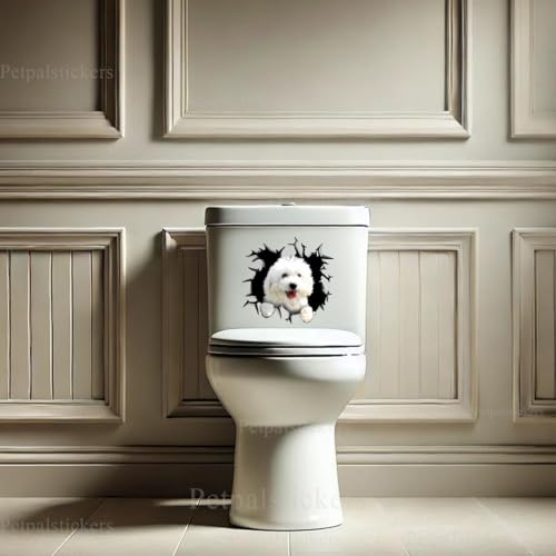 Image of Cute Dog Stickers for Car Window Decals Waterproof Funny Sticker (Bichon Frise Sticker)