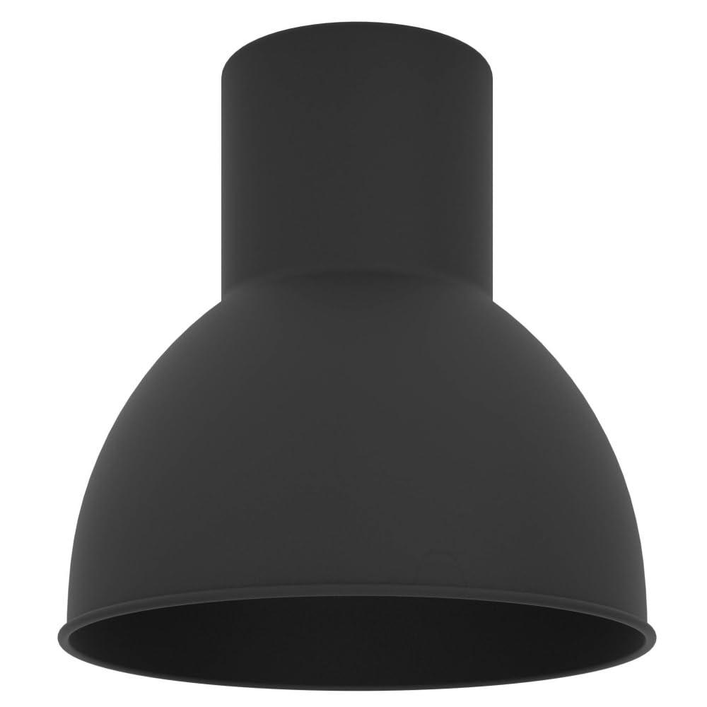 Britalia Black Matt Metal Vintage Dome None Electric Pendant Light Shade | 17.5Cm Diameter | Easy Fit Retro Ceiling Light | Fits All Types Of Lampholders | Industrial Vibe