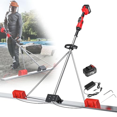 Grattoir à béton électrique Vibration Kit 6000 RPM Vitesse réglable Comprend 2 batteries rechargeables Idéal pour le traitement du béton