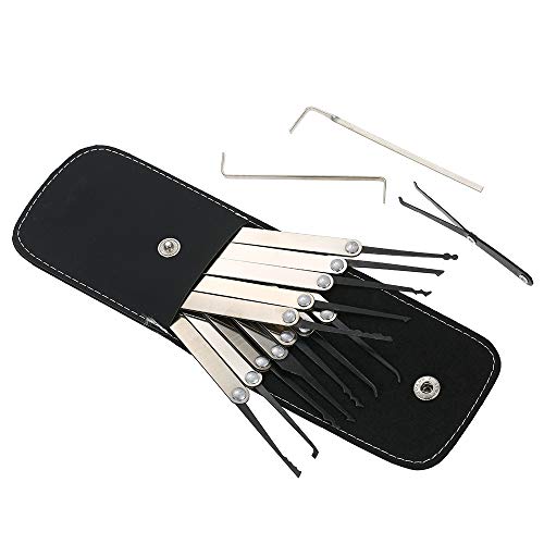 Weehey 15 Stücke Picking Set - Edelstahl Kit für Praxis Training - Schlosser Tool für Anfänger und Profis
