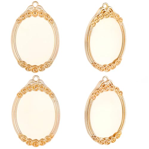 Pendentif ovale vierge en laiton plaqué or pour créer un cadeau personnalisé