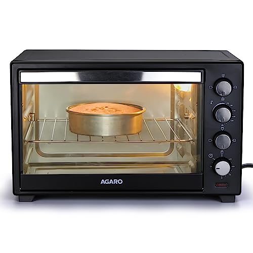 Image of AGARO Marvel 38 Liters Oven Toaster Griller, Motorised Rotisserie and Convection Cake Baking OTG with 3 Heating Mode, (Black)