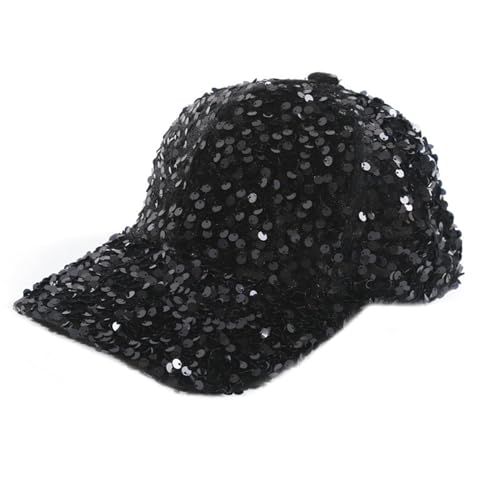 Gorra de béisbol brillante con lentejuelas para mujer miniatura 1