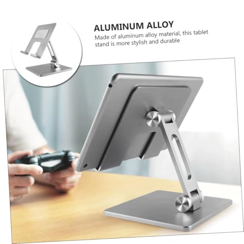 Base ajustable de aluminio para laptop y tablet plata miniatura 3