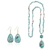 Choix de cadeau idéal: cet ensemble de bijoux turquoise est un cadeau idéal pour les amateurs de nature, les chercheurs spirituels et les individus avant-gardistes. Parfait pour les anniversaires, les vacances, la fête des mères, les anniversaires ou comme régal pour vous-même. Cet ensemble est magnifiquement présenté, ce qui le prépare à donner une occasion spéciale.