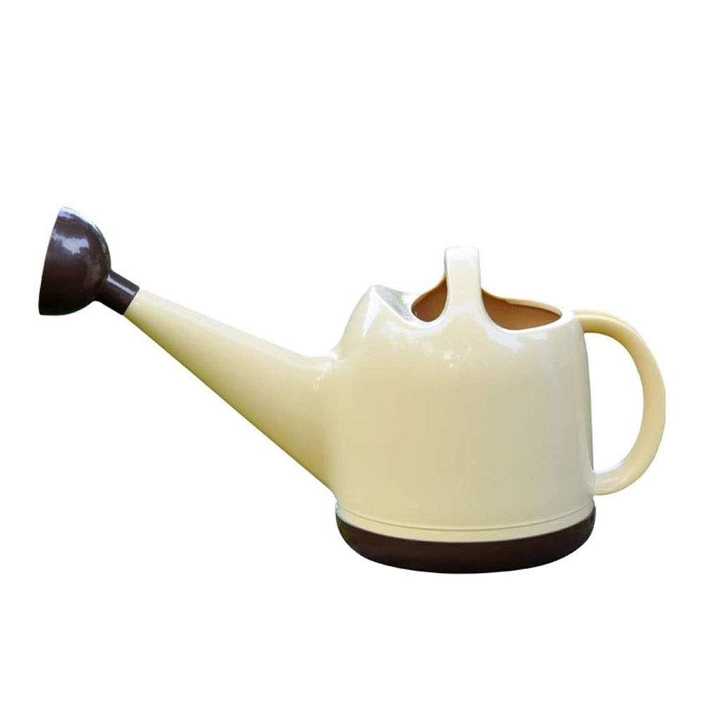 Arrosoir, Grand arrosoir à l'ancienne 4L Grande capacité arrosoir Protection de l'environnement PP résine arrosoir Jardinage en Pot Outil d'arrosage de Fleurs pour Enfants (Beige)