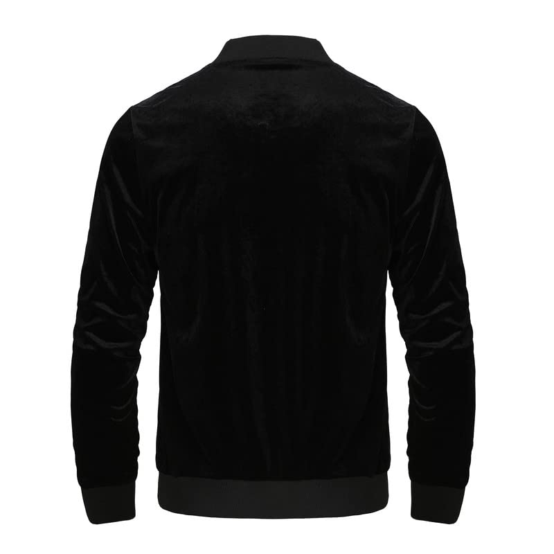 Mens Faux Suede Bomber Jacket Varsity Jacket Windbreaker Vintage Casual Lightweight Leather Coats Jackets3