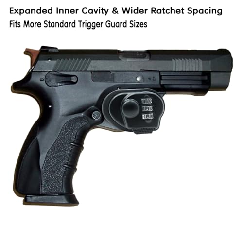 Image of RioRand Upgraded 3-Digit Combination Trigger Lock Resettable Gun Lock Firearm Safety Lock Compatible with Pistols Handguns Rifles Shotguns