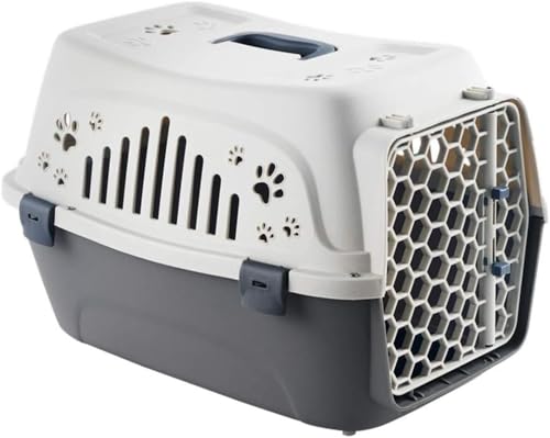 Riuuyyi ペットキャリー ハード 犬クレート 航空ケース 折りたたみ ケース ペットキャリーケース 猫用 犬用 犬猫兼用 通気性 換気 旅行 収納便利 軽量 アウトドア旅行 航空輸送ボックス キャンピングキャリポータ ペットキャリー ハードタイプ (