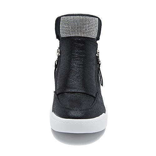 LIURUIJIA Women's Platform Hidden Wedge Sneakers High-Top Fashion Sneakers Dressy Casual Tennis Shoes Ankle Boots4