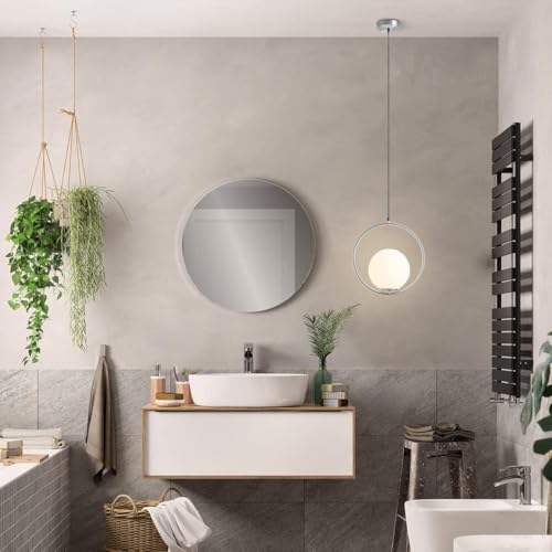 Suspension globe dorée moderne pour illuminer un salon chic