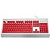 Bossi 104 Backlit Keycaps PBT Doubleshot Keycaps for Cherry MX and Gaming Mechanical Keyboard Replace Keycaps with Key Puller - Red