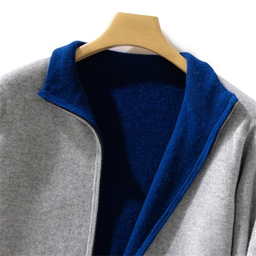 Men Thickened Cardigan Full Zip Sweater Men's Front and Back Standing Neck Zipper Cardigan Knitted Sweaters2