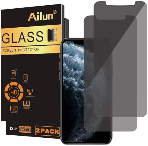 AILUN Ailun Privacy Screen Protector Compatible with iPhone Xs Max(6.5inch 2018 Release),[2Pack],Anti Spy Tempered Glass,Anti-Scratch,Case Friendly