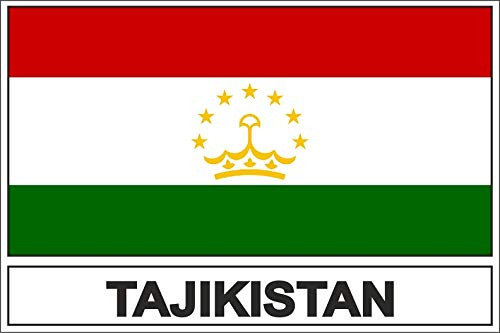 Akachafactory Autocollant Sticker Drapeau TJ Tadjikistan
