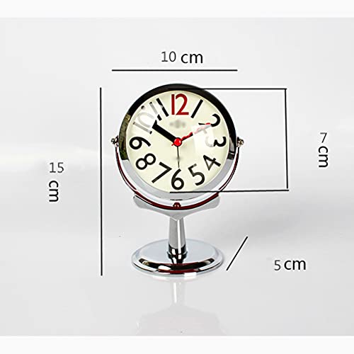 Reloj de dormitorio electrónico JFDBGU gris con aguja circular legible para evitar el estrés visual 5
