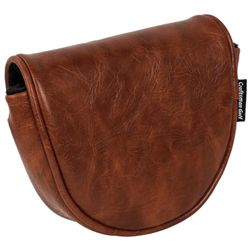 Craftsman Golf Classic Brown Mallet Center Shaft Putter Headcover for