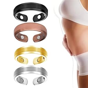 Generisch 4er Magnetfeldtherapie Ring Set RQ8X08C702R857G1DM