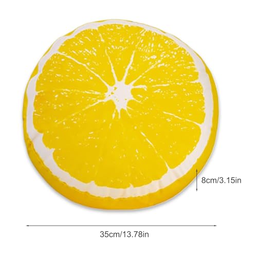 Oreiller de citron coussin de plancher rond 14 pouces en coton PP