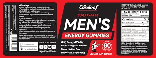 Men's Energy Gummies - Testosterone Support to Enhance Male Energy, Stamina, Endurance & Prostate Health - Testo Gummy with Maca, Ginseng, Horny Goat Weed, Pumpkin Seed & Zinc, 60 Ct - Image 2