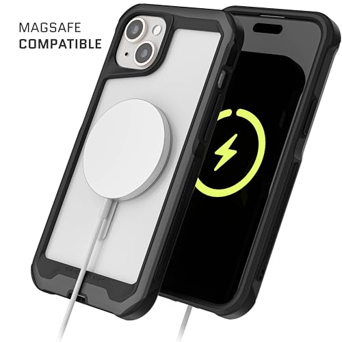 Coque iPhone 15 Plus MagSafe Ghostek Atomic Slim antichoc en alu noir - 4