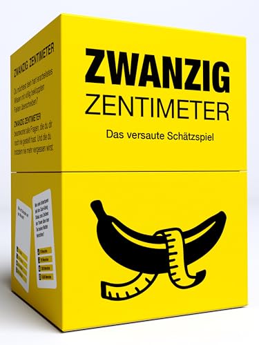 KAMPFHUMMEL Kampf gegen das Spießertum Zwanzig Zentimeter – Das witzige Schätzspiel | Verrücktes Schätz- und Ratespiel ab 17+ nur für Erwachsene | 2-6 Personen | Unnützes Wissen mit schwarzem Humor