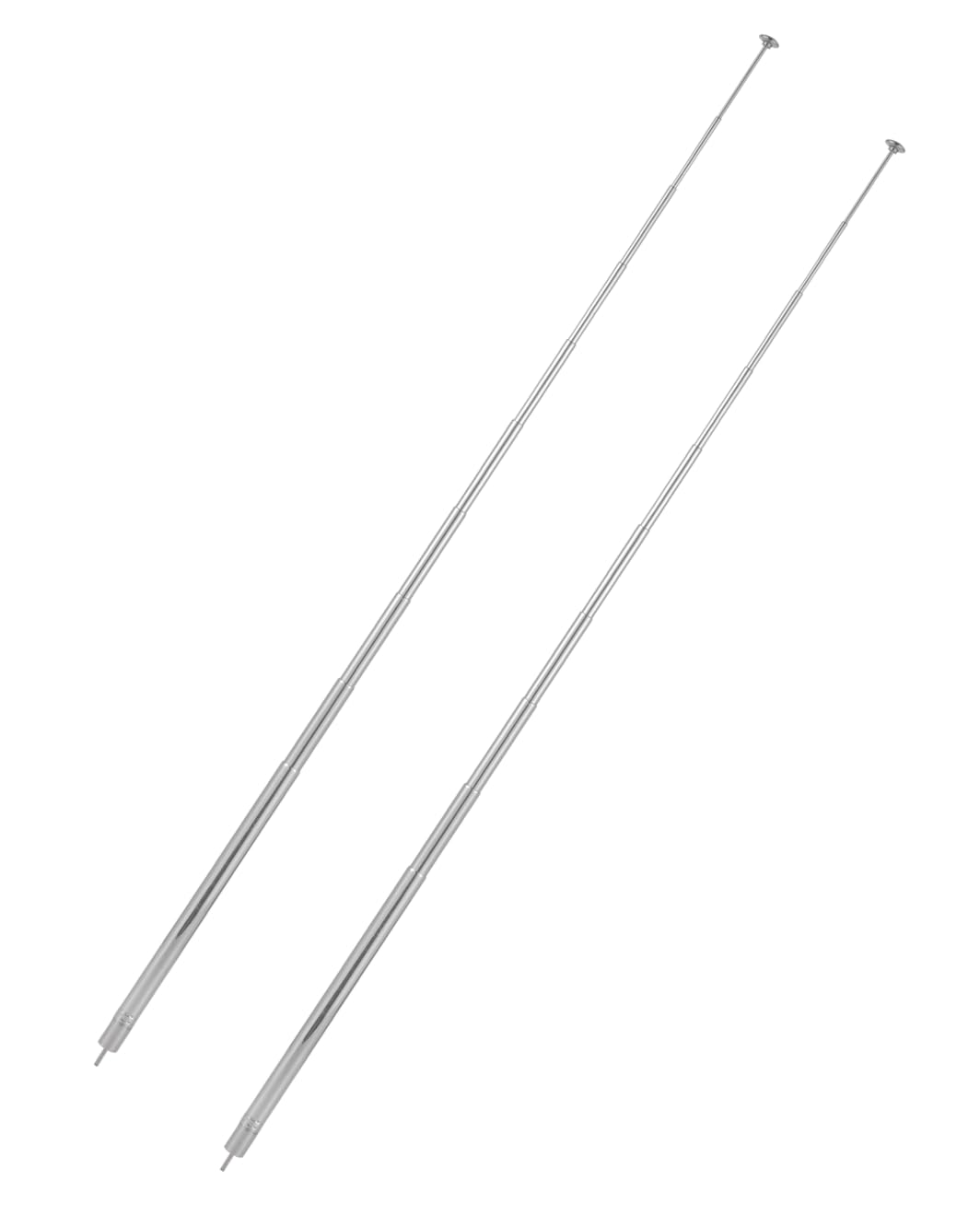 2 Sztuki Antena Teleskopowa AM FM z Wysokim Sygnałem 10 Sekcji 120.9CM/47.6Cale Przenośna Antena Radiowa Teleskopowa Wymiana do Telewizorów Radiodetektorów Odbiorników Stereo AM FM
