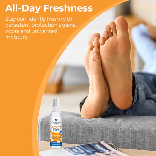 Image of Foot Deodorant Liquid Spray by Common Sense, Helps Soothe Itching and Burning from Most Athlete's Foot, Long-Lasting Odor Control, 3 Pack (2 fl. oz)