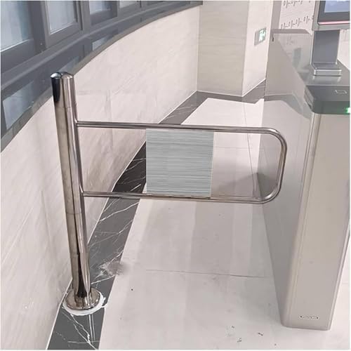 Automatic Rebound Swing Gate - Durable 90° Stainless Steel Pedestrian Access Device for Supermarkets, Factories & Parks - 90x100cm Left-Swinging Entry Solution