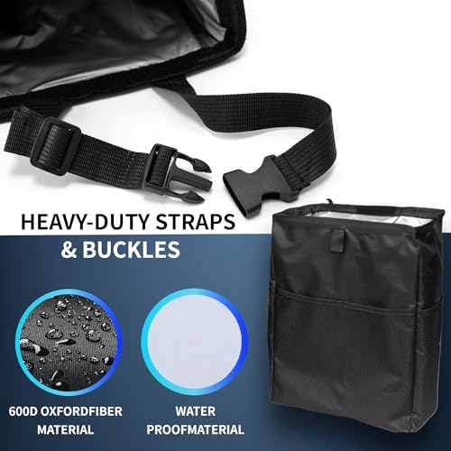 Image of Car Trash Can Automotive Garbage Bag for Truck SUV Home, Waterproof Leakproof Oxford Multi-Use Organizer for Vehicle Traveling