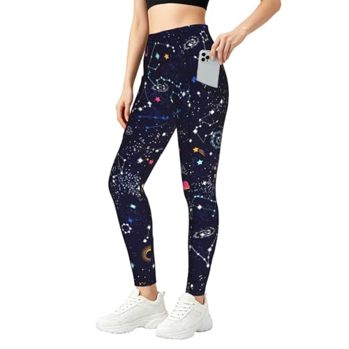 Pantalones de yoga para mujer que no se bajan con bolsillos útiles