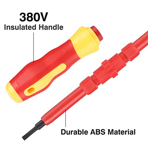 SDFSX 7 in 1 500V Changeable Insulated Screwdrivers Set, Two-Head Type Dual-Purpose Insulated Screwdriver Set, Electrician Tools Multi-functional Repair Tool Kit - Thumbnail 7