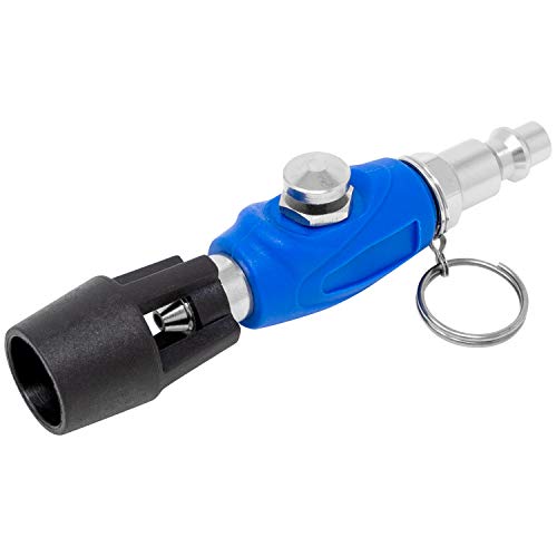 AES Industries High-Output Air Blow Gun with Air Boosting Turbo Venturi Tip (Mini)
