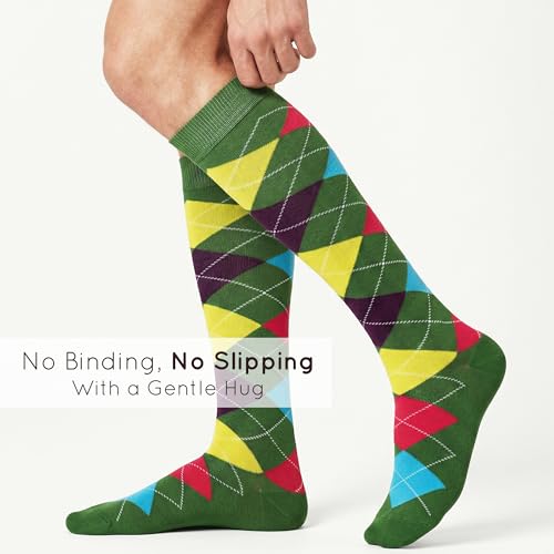 Image of Mysocks Unisex Knee High Long Socks Argyle