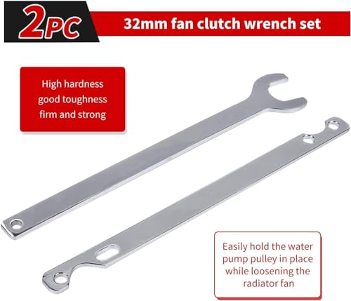 image for A A IN 32mm Fan Clutch Wrench Set, 2 Pieces Fan Clutch Removal Tool wi
