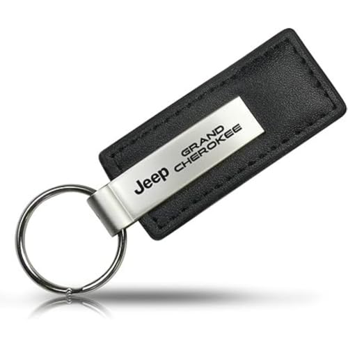 Au-Tomotive Gold Inc. Leather Key Fob for Jeep Grand Cherokee (Black)