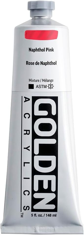 GOLDEN Heavy Body Acrylics, Naphthol Pink, 5 fl. oz. Tube, Professional Acrylic Paint, Opaque