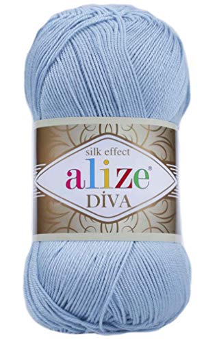 Alize Diva Silk Effect 100% Microfiber Acrylic...