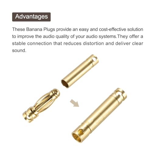 MECCANIXITY 20 pares conectores Banana 2mm/3mm macho hembra miniatura 4
